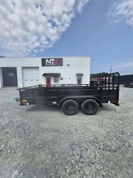 New 2027 Big Tex Trailers 14' 70TV w/' Solid Sides & 4' Gate Utility Trailer