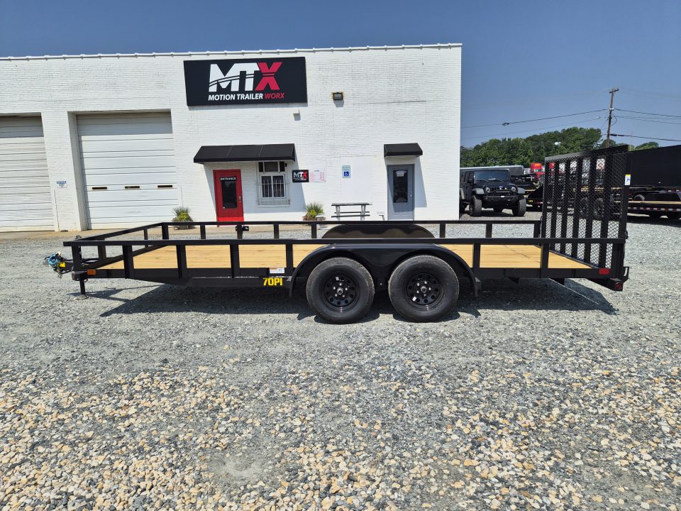New 2027 Big Tex Trailers 18' 70PI w/ 4' Spring Assist Tailgate Utility Trailer