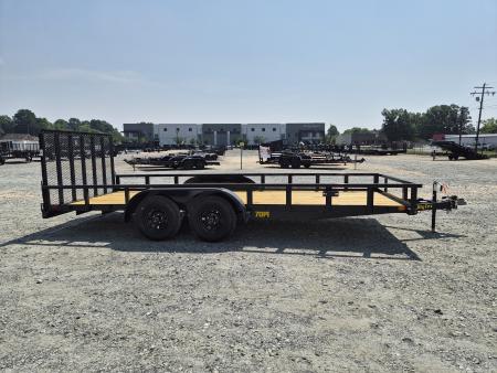 New 2027 Big Tex Trailers 18' 70PI w/ 4' Spring Assist Tailgate Utility Trailer