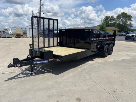 New Sure-Trac 7X16(12+6) HD Low Profile Scissor Dump Trailer 14K