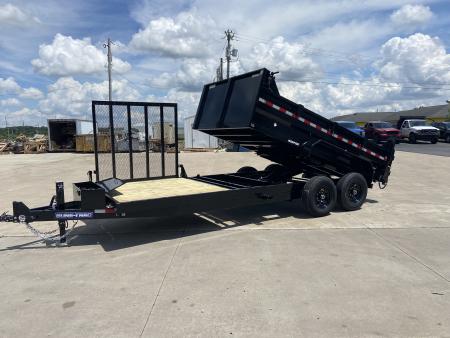 New Sure-Trac 7X16(12+6) HD Low Profile Scissor Dump Trailer 14K