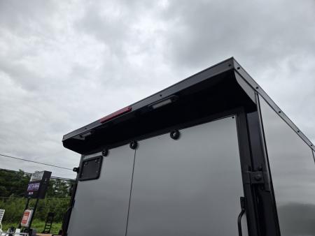 New 6 x 12 Look ST DLX V-Nose Cargo Trailer, 3K GVWR ***Silver Composite w/Blackout Trim, Ramp Door, Alum Wheels, Rear Flare w/ LED Lights