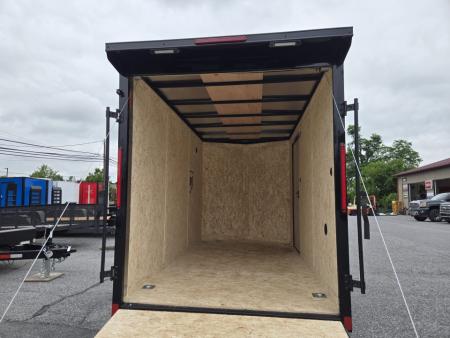 New 6 x 12 Look ST DLX V-Nose Cargo Trailer, 3K GVWR ***Silver Composite w/Blackout Trim, Ramp Door, Alum Wheels, Rear Flare w/ LED Lights