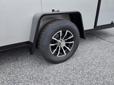 New 6 x 12 Look ST DLX V-Nose Cargo Trailer, 3K GVWR ***Silver Composite w/Blackout Trim, Ramp Door, Alum Wheels, Rear Flare w/ LED Lights