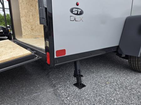 New 6 x 12 Look ST DLX V-Nose Cargo Trailer, 3K GVWR ***Silver Composite w/Blackout Trim, Ramp Door, Alum Wheels, Rear Flare w/ LED Lights