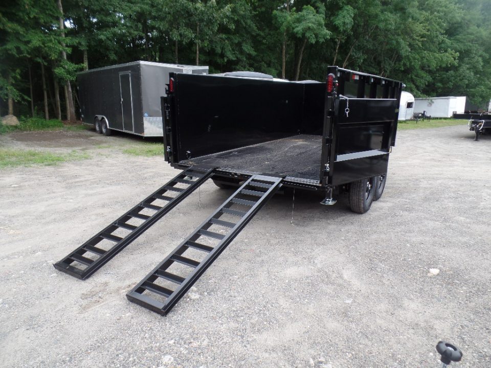 New GRIFFIN BRAND , 14 FT, Dump Trailer 7X14X4'High Sides 14,000 lb. GVWR, Griffin Brand. Triple Frame, Ramps
