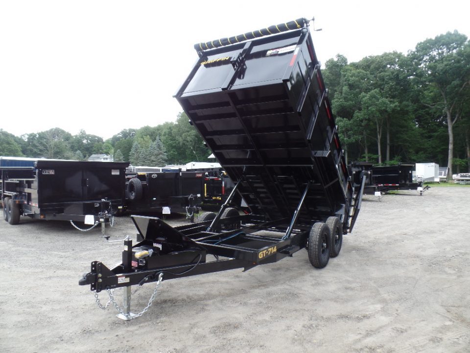 New GRIFFIN BRAND , 14 FT, Dump Trailer 7X14X4'High Sides 14,000 lb. GVWR, Griffin Brand. Triple Frame, Ramps