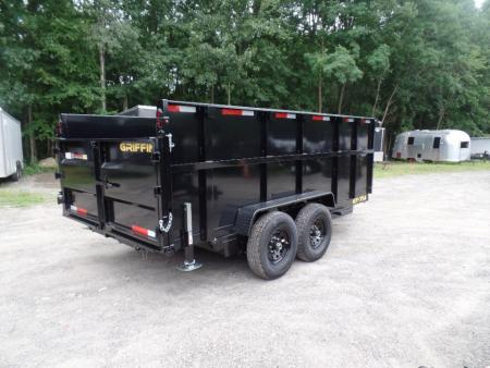 New GRIFFIN BRAND , 14 FT, Dump Trailer 7X14X4'High Sides 14,000 lb. GVWR, Griffin Brand. Triple Frame, Ramps