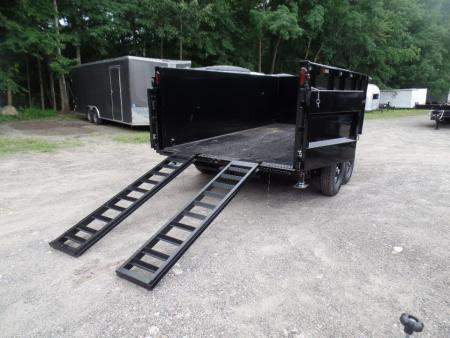 New GRIFFIN BRAND , 14 FT, Dump Trailer 7X14X4'High Sides 14,000 lb. GVWR, Griffin Brand. Triple Frame, Ramps