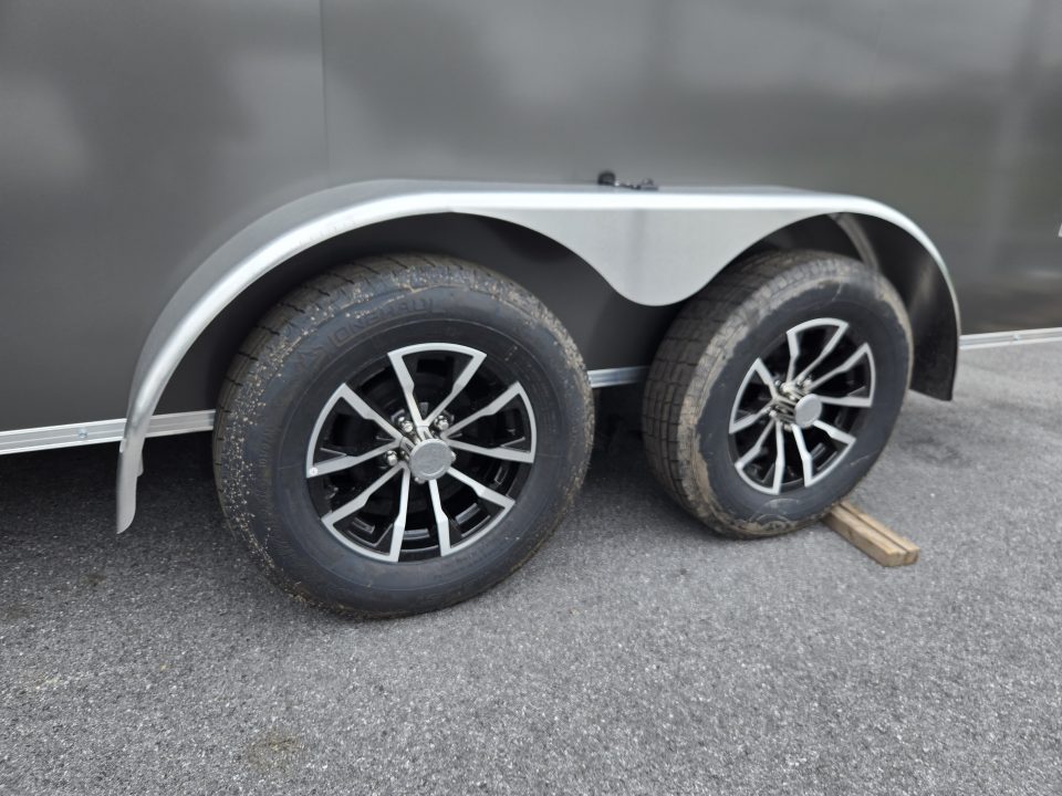 New 7 x 16 Look ST DLX V-Nose Cargo Trailer, 7k GVWR ***Gray Composite Exterior, Ramp Door, Alum Wheels, Rear Flare w/ Lights