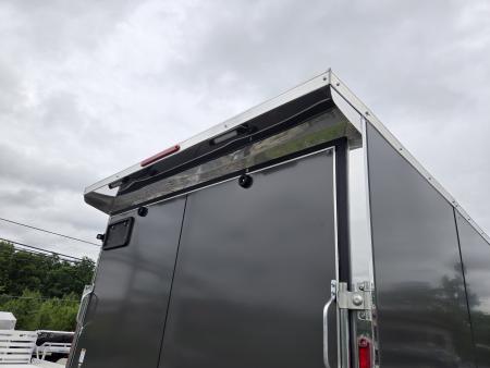 New 7 x 16 Look ST DLX V-Nose Cargo Trailer, 7k GVWR ***Gray Composite Exterior, Ramp Door, Alum Wheels, Rear Flare w/ Lights
