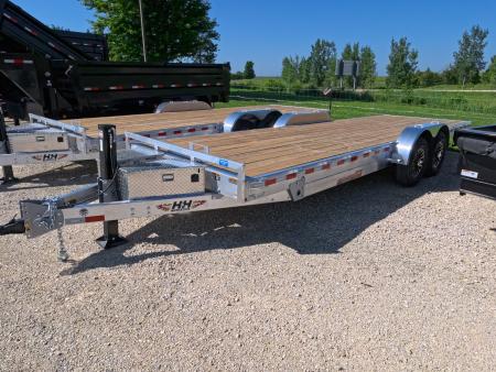 New 2026 H&H Trailers 82 X 24 Aluminum Electric Tilt Speed Loader Car Hauler with 14K GVWR, Winch Mount, Under Deck Spare Tire Mount, 15K Hydraulic Jack