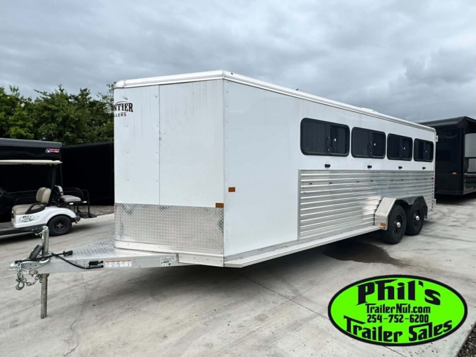 New Frontier Trailers 8 PEN LOW PRO LIVE STOCK TRAILER WITH AC Stock / Stock Combo Trailer