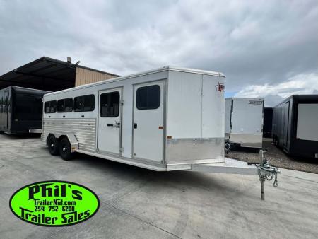 New Frontier Trailers 8 PEN LOW PRO LIVE STOCK TRAILER WITH AC Stock / Stock Combo Trailer
