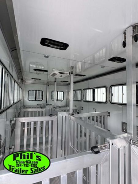New Frontier Trailers 8 PEN LOW PRO LIVE STOCK TRAILER WITH AC Stock / Stock Combo Trailer