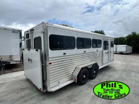 New Frontier Trailers 8 PEN LOW PRO LIVE STOCK TRAILER WITH AC Stock / Stock Combo Trailer
