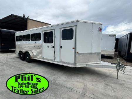 New Frontier Trailers 8 PEN LOW PRO LIVE STOCK TRAILER WITH AC Stock / Stock Combo Trailer