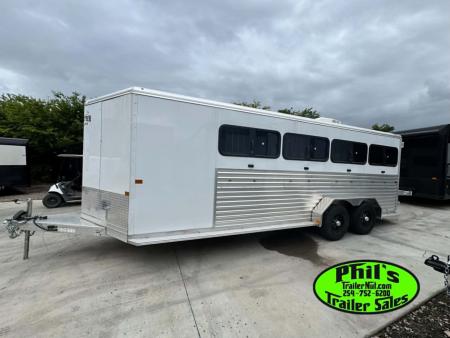 New Frontier Trailers 8 PEN LOW PRO LIVE STOCK TRAILER WITH AC Stock / Stock Combo Trailer