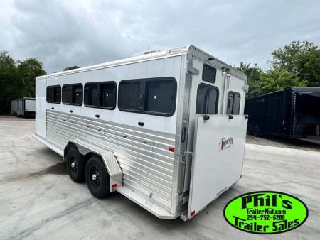 New Frontier Trailers 8 PEN LOW PRO LIVE STOCK TRAILER WITH AC Stock / Stock Combo Trailer