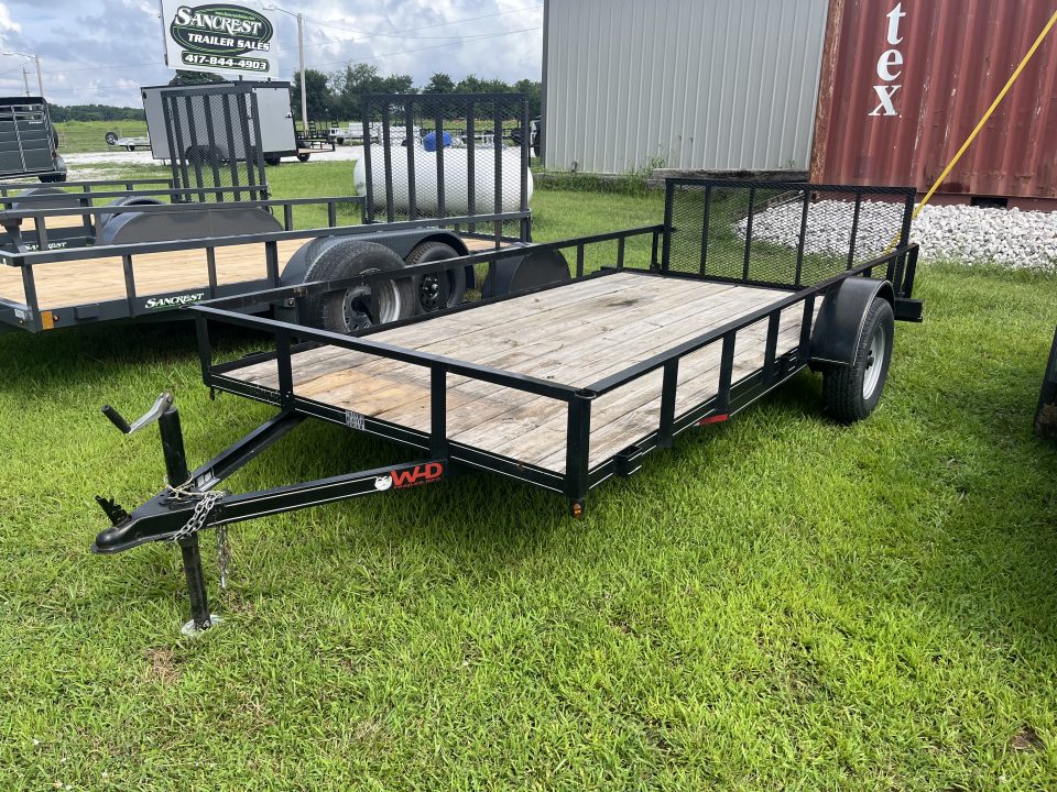 Used 2023 WD Trailers SINGLE UTILITY W/ DOVE/ 3' GATE/ 77X12 SPARE