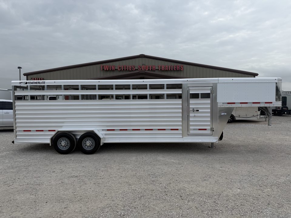 New 2026 Featherlite 24' Stock Gooseneck Stock Trailer
