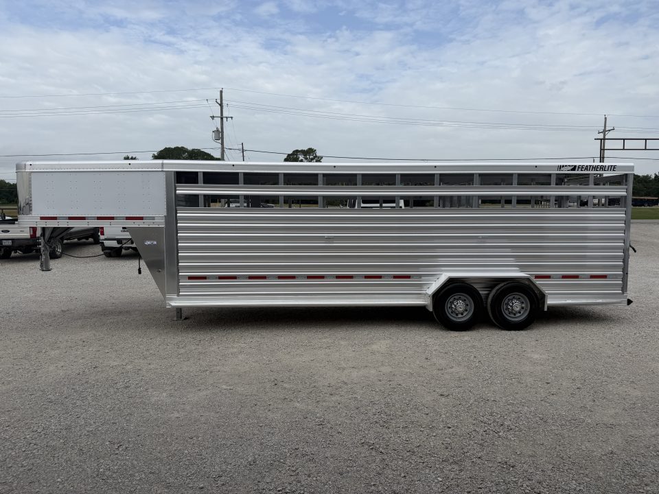 New 2026 Featherlite 24' Stock Gooseneck Stock Trailer