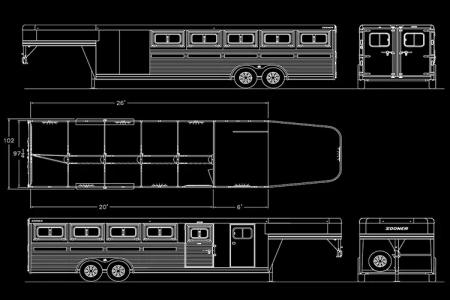 New 2027 Sooner Select 8026 10 Pen Show Stock Trailer
