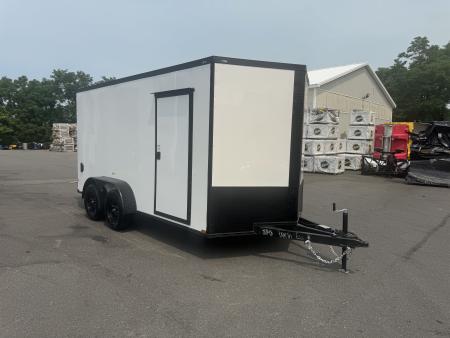 New 2027 Quality Cargo 7X14TA Cargo / Enclosed Trailer *WHITE W/ BLACK