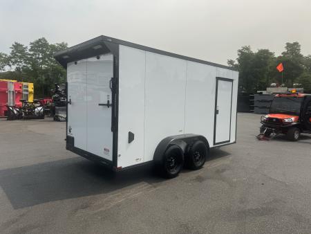 New 2027 Quality Cargo 7X14TA Cargo / Enclosed Trailer *WHITE W/ BLACK