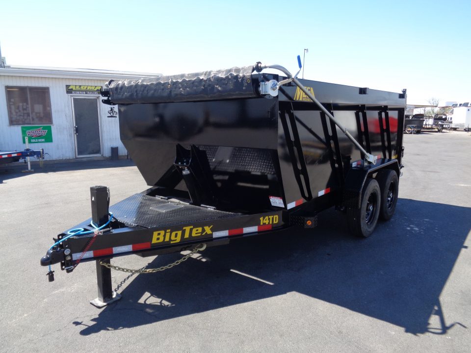 New 2027 Big Tex Trailers * 14TD-14 * 14Ft Heavy Duty Telescopic 15.4k Dump Trailer w/ X-Series Package & 4Ft Sides
