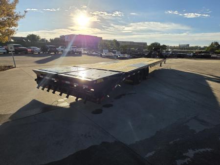 Used 2021 BIG TEX 25GN-40D5A Flatbed Trailer