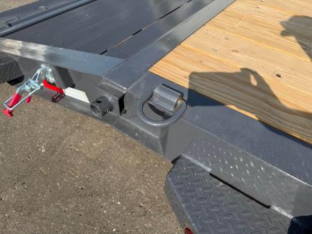 New EWB 83X20 (12+3) 14K EQUIPMENT TRAILER W/ JUMBO RAMPS - GRAY