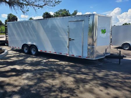 New 2026 Arising 8.5X24 TA 10000 LB GVWR Cargo / Enclosed Trailer WITH 7FT INTERIOR HEIGHT, .080 POLYCORE EXTERIOR, 1 PIECE ALUMINUM ROOF, FULL TUBE FRAME