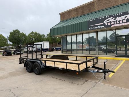 New #265774 2026 TOP HAT LDX 16 X 77 TANDEM AXLE SQUARE TUBE TOP 7K UTILITY TRAILER