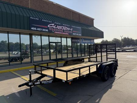 New #265917 2026 TOP HAT LDT 14 X 77 TANDEM AXLE SQUARE TUBE TOP 7K UTILITY W/ RAMP GATE