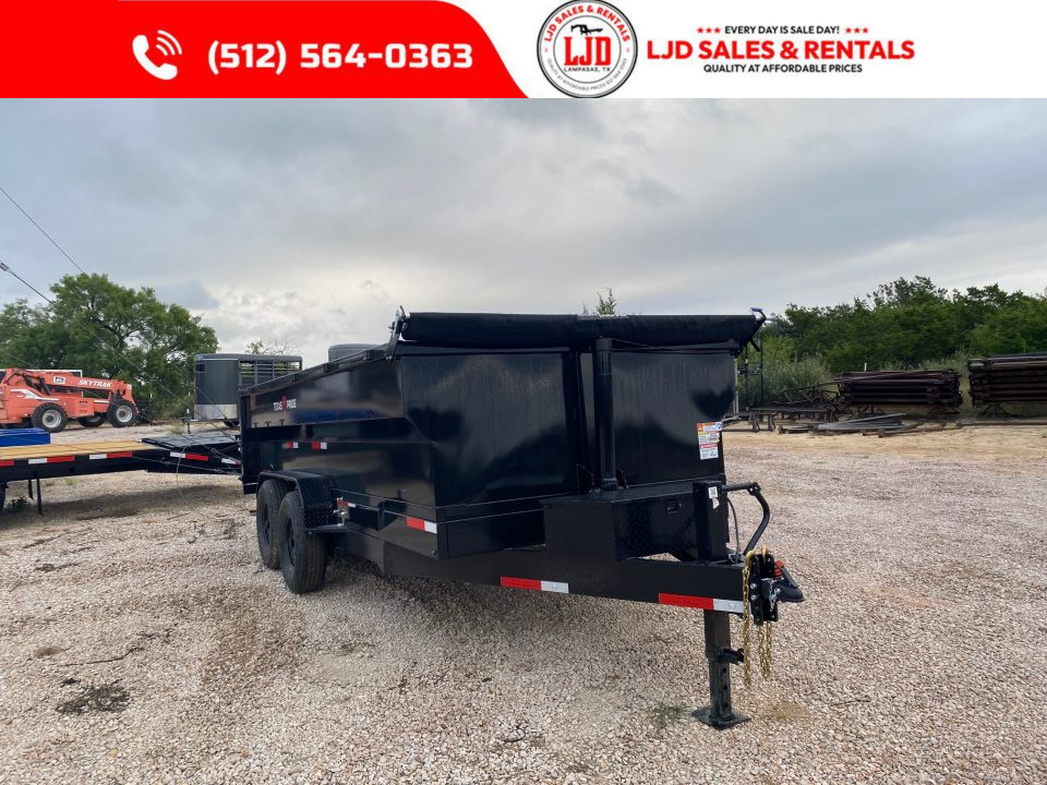 New 2026 US Built - 16'x3' Dump Trailer - 16K GVWR - Spreader Gate