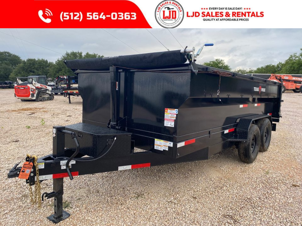 New 2026 US Built - 16'x3' Dump Trailer - 16K GVWR - Spreader Gate