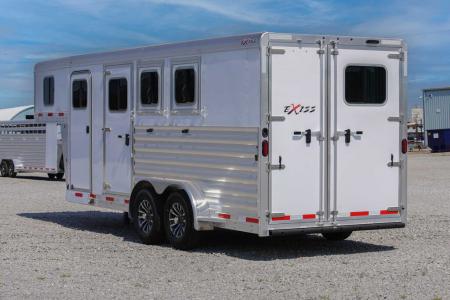 New 2027 Exiss Trailers 7300 GN 3 Horse Gooseneck Horse Trailer