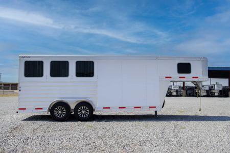 New 2027 Exiss Trailers 7300 GN 3 Horse Gooseneck Horse Trailer