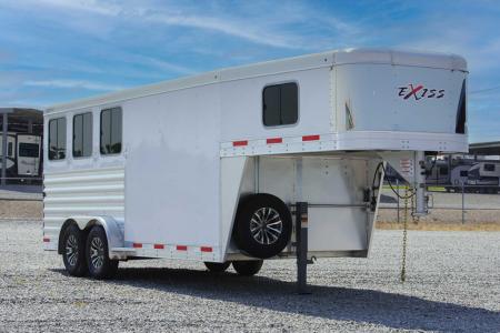 New 2027 Exiss Trailers 7300 GN 3 Horse Gooseneck Horse Trailer