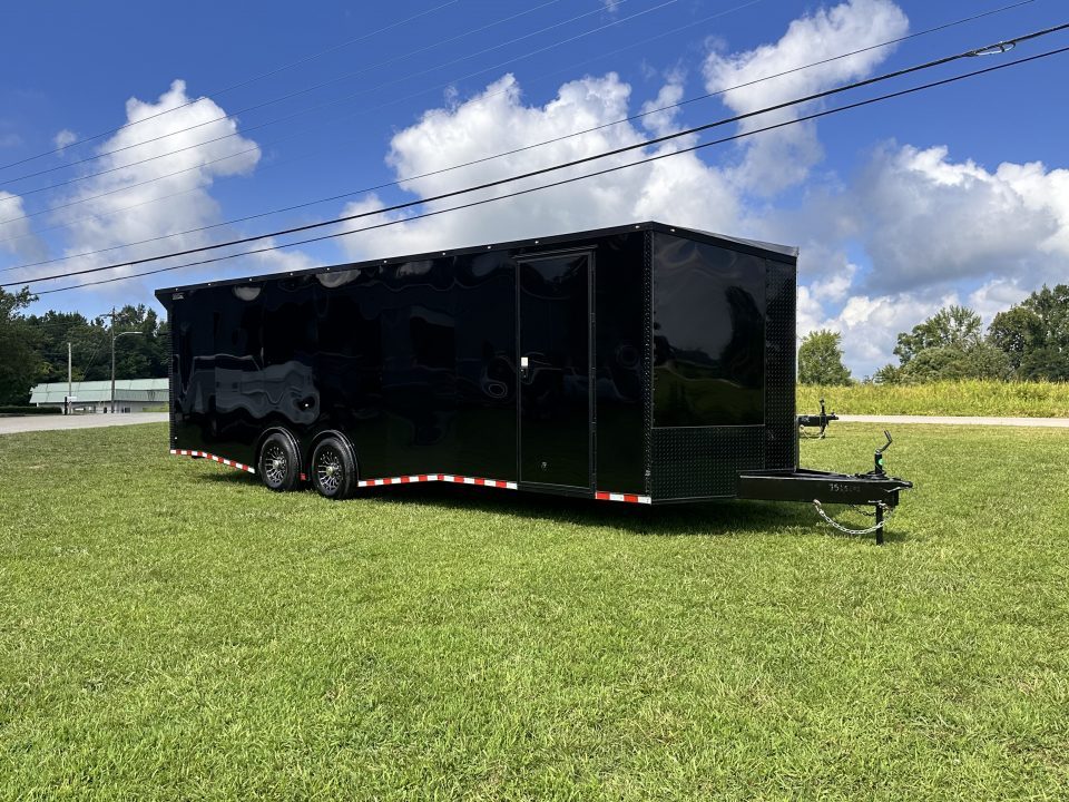 New 2026 Rock Solid Cargo 8.5x28 Car Hauler-7000LB Spread Torsion- RECESSED E-TRACK - HD RAMP- Bogey Wheels