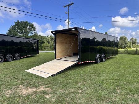 New 2026 Rock Solid Cargo 8.5x28 Car Hauler-7000LB Spread Torsion- RECESSED E-TRACK - HD RAMP- Bogey Wheels