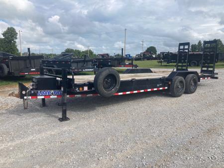 Used 2021 Load Trail 83X24 TANDEM 16K EQUIPMENT W/ STAND UP RAMPS & FORK HOLDERS Equipment Trailer