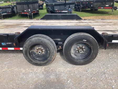 Used 2021 Load Trail 83X24 TANDEM 16K EQUIPMENT W/ STAND UP RAMPS & FORK HOLDERS Equipment Trailer