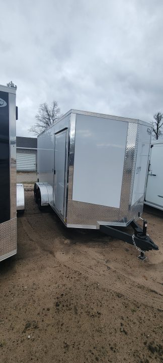 New 2026 Formula Trailers 7X14 7K 7FT TALL WHITE RAMP DOOR Cargo / Enclosed Trailer