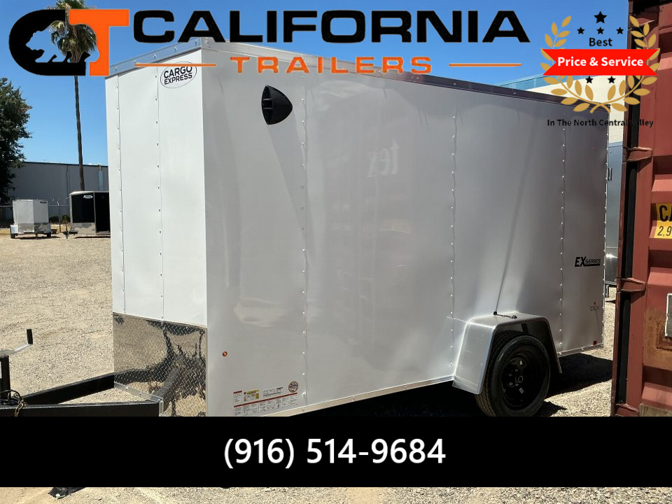 New 2027 Cargo Express 6x12 EX DLX Flat Top V-Nose 3K Cargo / Enclosed Trailer