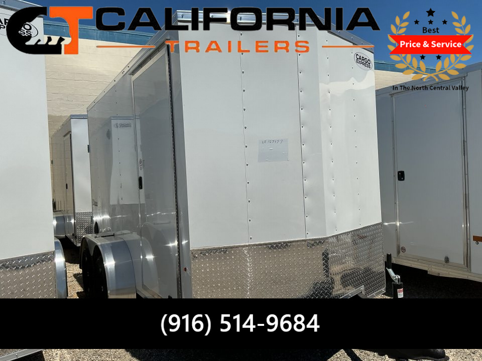 New 2027 Cargo Express 6x12 EX DLX Flat Top V-Nose 7K Cargo / Enclosed Trailer