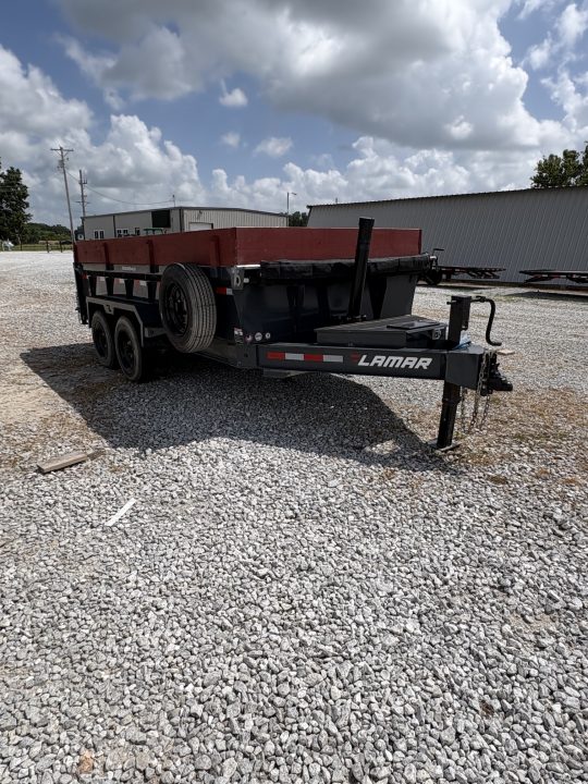 Used 2024 Lamar Trailers 83x14 TANDEM TELESCOPIC DUMP W / 24" SIDES 83X14 Dump Trailer
