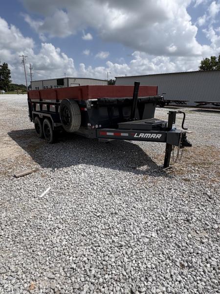 Used 2024 Lamar Trailers 83x14 TANDEM TELESCOPIC DUMP W / 24" SIDES 83X14 Dump Trailer