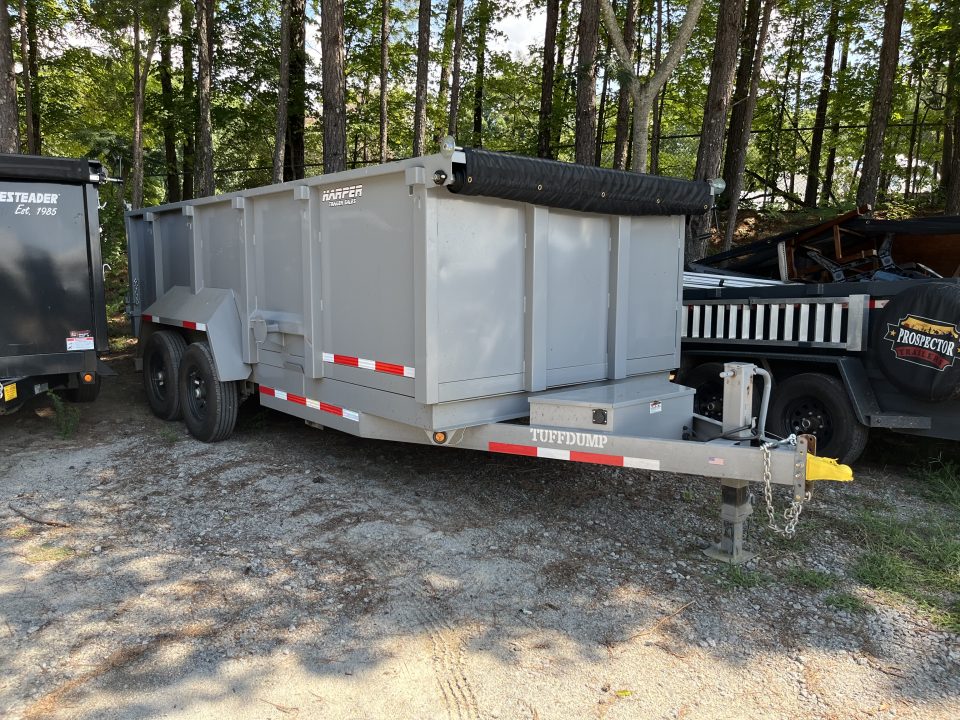 Used USED 2026 TUFFDUMP 14K 7X16 DUMP TRAILER 4' WALLS ($910 DOWN ON RTO)